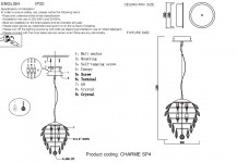 Светильник подвесной Crystal Lux CHARME SP4 CHROME/TRANSPARENT